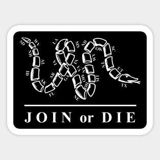 Join or Die5 Sticker